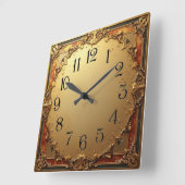 Art Deco Quadratische Wanduhr (Winkel)