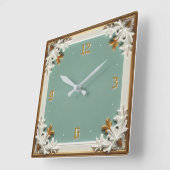 Art Deco  Quadratische Wanduhr (Winkel)