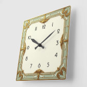 Art Deco Quadratische Wanduhr (Winkel)