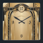 Art Deco Quadratische Wanduhr<br><div class="desc">Großartiges Uhrendesign. Du wirst es wie andere Liebe bekommen. Sie können dieses Design auch für andere Produkte verwenden,  die Sie mögen,  oder Ihren Text anpassen und hinzufügen. Folgen Sie mir für mehr. Vielen Dank. Ich wünsche Ihnen einen schönen Tag.</div>