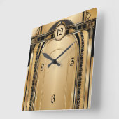 Art Deco Quadratische Wanduhr (Winkel)