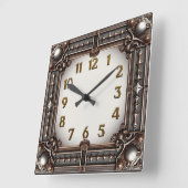 Art Deco Quadratische Wanduhr (Winkel)