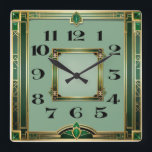 Art Deco Quadratische Wanduhr<br><div class="desc">Großartiges Uhrendesign. Du wirst es wie andere Liebe bekommen. Sie können dieses Design auch für andere Produkte verwenden, die Sie mögen, oder Ihren Text anpassen und hinzufügen. Folgen Sie mir für mehr. Vielen Dank. Ich wünsche Ihnen einen schönen Tag.</div>