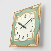 Art Deco Quadratische Wanduhr (Winkel)