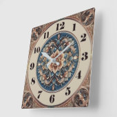 Art Deco Quadratische Wanduhr (Winkel)