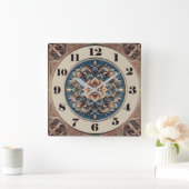 Art Deco Quadratische Wanduhr (Zuhause)