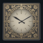 Art Deco Quadratische Wanduhr<br><div class="desc">Fantastisches Art Deco Uhrendesign. Du wirst es wie andere Liebe bekommen. Sie können dieses Design auch für andere Produkte verwenden, die Sie mögen, oder Ihren Text anpassen und hinzufügen. Folgen Sie mir für mehr. Vielen Dank. Ich wünsche Ihnen einen schönen Tag.</div>