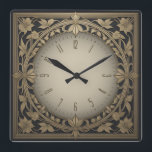 Art Deco Quadratische Wanduhr<br><div class="desc">Fantastisches Art Deco Uhrendesign. Du wirst es wie andere Liebe bekommen. Sie können dieses Design auch für andere Produkte verwenden,  die Sie mögen,  oder Ihren Text anpassen und hinzufügen. Folgen Sie mir für mehr. Vielen Dank. Ich wünsche Ihnen einen schönen Tag.</div>