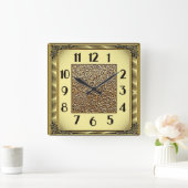 Art Deco Quadratische Wanduhr (Zuhause)