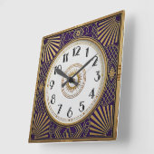 Art Deco Quadratische Wanduhr (Winkel)