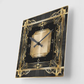 Art Deco Quadratische Wanduhr (Winkel)