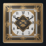 Art Deco Quadratische Wanduhr<br><div class="desc">Großartiges Uhrendesign. Du wirst es wie andere Liebe bekommen. Sie können dieses Design auch für andere Produkte verwenden,  die Sie mögen,  oder Ihren Text anpassen und hinzufügen. Folgen Sie mir für mehr. Vielen Dank. Ich wünsche Ihnen einen schönen Tag.</div>
