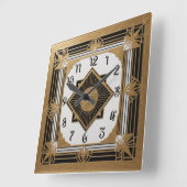 Art Deco Quadratische Wanduhr (Winkel)