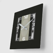 Art Deco  Quadratische Wanduhr (Winkel)