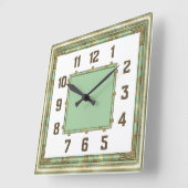 Art Deco Quadratische Wanduhr (Winkel)