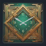 Art Deco Quadratische Wanduhr<br><div class="desc">Großartiges Uhrendesign. Du wirst es wie andere Liebe bekommen. Sie können dieses Design auch für andere Produkte verwenden,  die Sie mögen,  oder Ihren Text anpassen und hinzufügen. Folgen Sie mir für mehr. Vielen Dank. Ich wünsche Ihnen einen schönen Tag.</div>