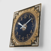 Art Deco Quadratische Wanduhr (Winkel)