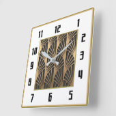 Art Deco Quadratische Wanduhr (Winkel)