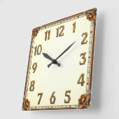 Art Deco Quadratische Wanduhr (Winkel)