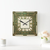 Art Deco Quadratische Wanduhr (Zuhause)