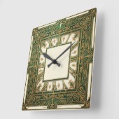 Art Deco Quadratische Wanduhr (Winkel)