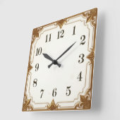 Art Deco Quadratische Wanduhr (Winkel)