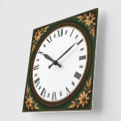 Art Deco Quadratische Wanduhr (Winkel)