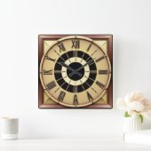 Art Deco Quadratische Wanduhr (Zuhause)