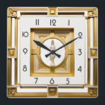Art Deco Quadratische Wanduhr<br><div class="desc">Großartiges Uhrendesign. Du wirst es wie andere Liebe bekommen. Sie können dieses Design auch für andere Produkte verwenden, die Sie mögen, oder Ihren Text anpassen und hinzufügen. Folgen Sie mir für mehr. Vielen Dank. Ich wünsche Ihnen einen schönen Tag.</div>