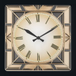 Art Deco Quadratische Wanduhr<br><div class="desc">Großartiges Uhrendesign. Du wirst es wie andere Liebe bekommen. Sie können dieses Design auch für andere Produkte verwenden,  die Sie mögen,  oder Ihren Text anpassen und hinzufügen. Folgen Sie mir für mehr. Vielen Dank. Ich wünsche Ihnen einen schönen Tag.</div>