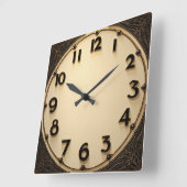 Art Deco Quadratische Wanduhr (Winkel)