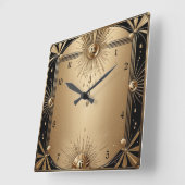 Art Deco Quadratische Wanduhr (Winkel)