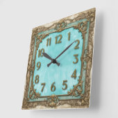 Art Deco Quadratische Wanduhr (Winkel)