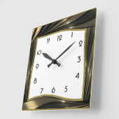 Art Deco Quadratische Wanduhr (Winkel)