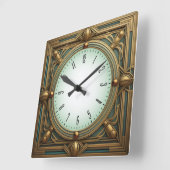 Art Deco Quadratische Wanduhr (Winkel)