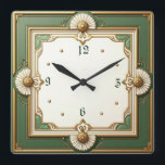 Art Deco Quadratische Wanduhr<br><div class="desc">Großartiges Uhrendesign. Du wirst es wie andere Liebe bekommen. Sie können dieses Design auch für andere Produkte verwenden,  die Sie mögen,  oder Ihren Text anpassen und hinzufügen. Folgen Sie mir für mehr. Vielen Dank. Ich wünsche Ihnen einen schönen Tag.</div>