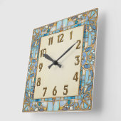 Art Deco Quadratische Wanduhr (Winkel)
