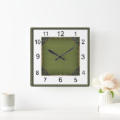 Art Deco Quadratische Wanduhr (Zuhause)