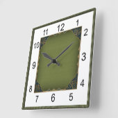 Art Deco Quadratische Wanduhr (Winkel)
