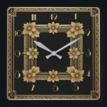 Art Deco Quadratische Wanduhr<br><div class="desc">Großartiges Uhrendesign. Du wirst es wie andere Liebe bekommen. Sie können dieses Design auch für andere Produkte verwenden,  die Sie mögen,  oder Ihren Text anpassen und hinzufügen. Folgen Sie mir für mehr. Vielen Dank. Ich wünsche Ihnen einen schönen Tag.</div>