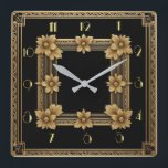 Art Deco Quadratische Wanduhr<br><div class="desc">Großartiges Uhrendesign. Du wirst es wie andere Liebe bekommen. Sie können dieses Design auch für andere Produkte verwenden, die Sie mögen, oder Ihren Text anpassen und hinzufügen. Folgen Sie mir für mehr. Vielen Dank. Ich wünsche Ihnen einen schönen Tag.</div>