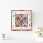 Art Deco Quadratische Wanduhr (Zuhause)