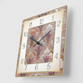 Art Deco Quadratische Wanduhr (Winkel)