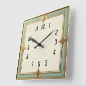 Art Deco Quadratische Wanduhr (Winkel)