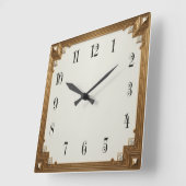 Art Deco Quadratische Wanduhr (Winkel)