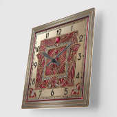 Art Deco Quadratische Wanduhr (Winkel)