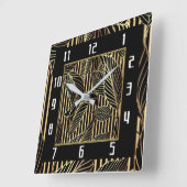 Art Deco Quadratische Wanduhr (Winkel)