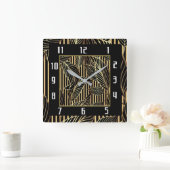 Art Deco Quadratische Wanduhr (Zuhause)