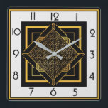 Art Deco Quadratische Wanduhr<br><div class="desc">Großartiges Uhrendesign. Du wirst es wie andere Liebe bekommen. Sie können dieses Design auch für andere Produkte verwenden,  die Sie mögen,  oder Ihren Text anpassen und hinzufügen. Folgen Sie mir für mehr. Vielen Dank. Ich wünsche Ihnen einen schönen Tag.</div>