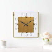Art Deco Quadratische Wanduhr (Zuhause)